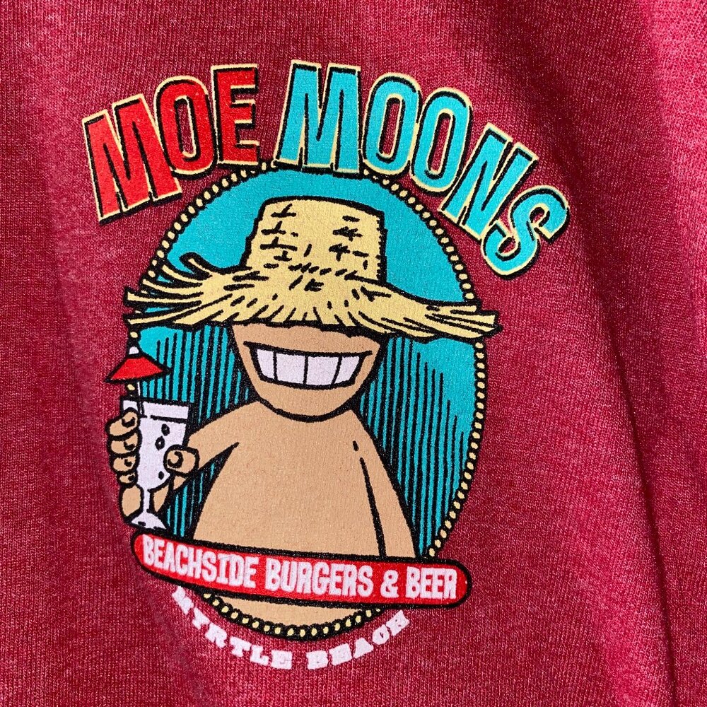MYRTLE BEACH T-SHIRT NEW MEDIUM MOE MOONS BURGERS